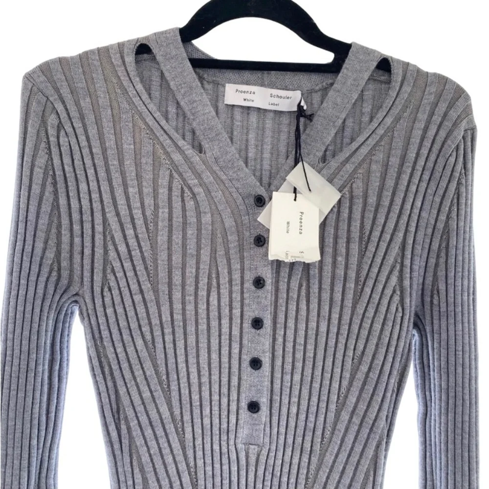 Proenza Schouler Gray Long Sleeve Dress - Picture 4 of 6